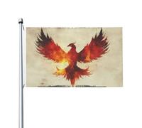 Drapeau double face Phénix Fire Phoenix 0,9 x 1,5 m - Bannière robuste d'extérieur et de jardin, parfaite pour chambre à coucher et jardin