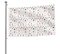 Drapeau double face pour chaussures à talons hauts de 1,5 x 2,4 m avec œillets, drapeau décoratif, patio, porche, événement de groupe.