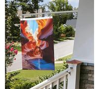 Drapeau double face pour extérieur, jardin, cour, pelouse, décoration d'intérieur/extérieur, bannière de vacances, 6 x 0,9 m