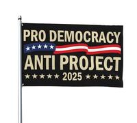 Drapeau double face pour la démocratie et le projet 2025, 1,2 x 1,8 m, pour jardin, cour, sans support