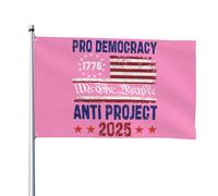 Drapeau double face pour la démocratie et le projet 2025, 1,2 x 1,8 m, pour jardin, cour, sans support