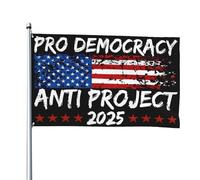 Drapeau double face pour la démocratie et le projet 2025, 1,2 x 1,8 m, pour jardin, cour, sans support