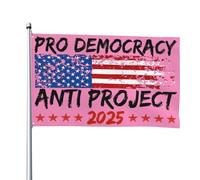 Drapeau double face pour la démocratie et le projet 2025, 1,2 x 1,8 m, pour jardin, cour, sans support