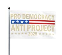 Drapeau double face pour la démocratie et le projet 2025, 1,2 x 1,8 m, pour jardin, cour, sans support