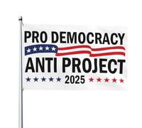 Drapeau double face pour la démocratie et le projet 2025, 1,2 x 1,8 m, pour jardin, cour, sans support