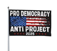 Drapeau double face pour la démocratie et le projet 2025, 1,2 x 1,8 m, pour jardin, cour, sans support