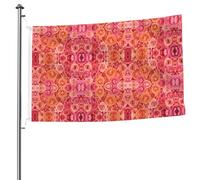 Drapeau double face rose orange avec œillets - 1,5 x 2,4 m - Drapeau décoratif pour patio, porche, événement de groupe.