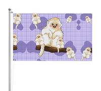 Drapeau double face Singe doré mignon 0,9 x 1,5 m. Drapeau d'extérieur lourd triple couche double face, bannière de jardin en polyester.