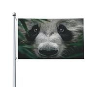 Drapeau double face The confusion of giant pandas de 0,9 x 1,5 m - Bannière robuste d'extérieur et de jardin, parfaite pour la chambre à coucher et le jardin