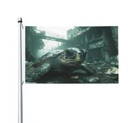 Drapeau double face The Tragedy of the Environment de 0,9 x 1,5 m - Bannière robuste pour décoration extérieure et de jardin, impression double face, facile à installer