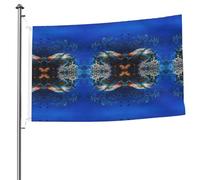 Drapeau double face tortue de mer avec poissons et œillets - 1,5 x 2,4 m - Drapeau décoratif pour patio, porche, événement de groupe.