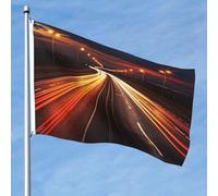 Drapeau double face vibrant de 1,5 x 2,4 m, bannière lumineuse d'autoroute, bannière de bienvenue saisonnière avec œillets en laiton, décoration de fond photo pour cour, porche, pelouse