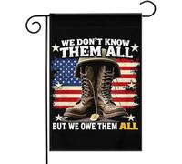 Drapeau double face « We Don't Know Them All But We Owe Them All » - Résistant aux UV et à la décoloration - Couleurs vives
