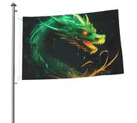 Drapeau dragon chinois 6,1 x 0,9 m - Impression double face - Drapeau de jardin pour l'extérieur - Bannière cadeau avec œillets - Toile de fond pour photo pour décoration intérieure et extérieure