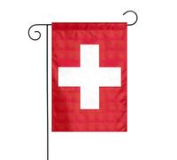 Drapeau Drapeau suisse Drapeau de jardin double face 30 x 45 cm, drapeaux de décoration de Noël en plein air, drapeau de cour durable