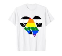 Drapeau Droit Ally Pride en Forme de cœur T-Shirt