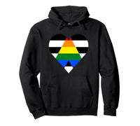 Drapeau Droit en Forme de cœur allié Sweat à Capuche