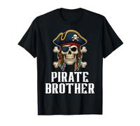 Drapeau drôle crâne Pirate frère Jolly Roger Crossbones T-Shirt