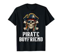 Drapeau drôle crâne Pirate Petit ami Jolly Roger Crossbones T-Shirt
