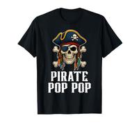 Drapeau drôle Crâne Pirate Pop Pop Jolly Roger Crossbones T-Shirt