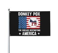 Drapeau drôle de la variole de l'âne 3x5 pieds TheDestroying America Bannière de jardin Tapisserie Bannières extérieures