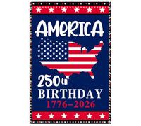 Drapeau du 250e anniversaire - 30, 5 x 45, 7 cm, drapeau de l'Amérique 250, drapeaux double face pour jardin et cour pour affichage extérieur, bannière commémorative patriotique USA 250 - Année anniv