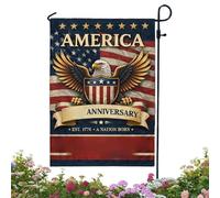 Drapeau Du 250e Anniversaire - Décorations Américaines Rouge Blanc Et Bleu,Drapeaux De Jardin Américains Patriotiques 4 Juillet,Pour Les Fêtes La Maison La Cour Le Jardin L'Arrière-Cour Le Porche Balc