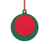 Drapeau du Bangladesh Décoration de Noël mariée, alternative moderne en acrylique aux décorations de Noël polyvalentes