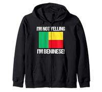 Drapeau du Bénin avec Inscription « I'm Not Yelling » Sweat à Capuche