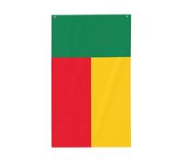 Drapeau du Bénin - Drapeau décoratif d'extérieur - 0,9 x 1,5 m - Bannière verticale en polyester