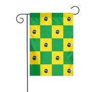 Drapeau du Brésil 30 x 45 cm, bannière de jardin double face pour décoration extérieure (cour, porche, maison de campagne).