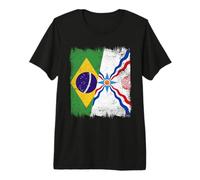 Drapeau du Brésil Assyrie Fierté Assyrienne T-Shirt Haut de Gamme