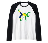 Drapeau du Brésil Capoeira Bencao Manche Raglan