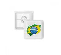 Drapeau du Brésil carte de culture Element PBT Keycaps pour clavier mécanique Blanc OEM sans Marquage d'impression R1 multicolore