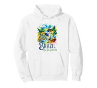 Drapeau du Brésil du Christ Rédempteur Rio de Janeiro Sweat à Capuche