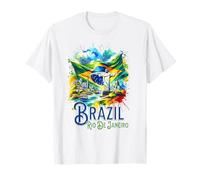 Drapeau du Brésil du Christ Rédempteur Rio de Janeiro T-Shirt