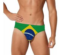 Drapeau du Brésil Maillot de Bain pour Homme Slip de Bain Triangle String Bikini Maillot de Bain