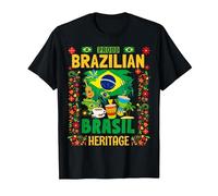 Drapeau du Brésil pour Femme - Idée de Tenue pour Femme - Drapeau brésilien T-Shirt, Homme, Noir, 4XL