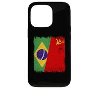 Drapeau du Brésil Union Soviétique Brésil Patrimoine CCCP Coque pour iPhone 13 Pro
