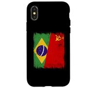 Drapeau du Brésil Union Soviétique Brésil Patrimoine CCCP Coque pour iPhone X/XS