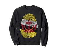 Drapeau du Brunei ADN Empreinte Digitale Patrimoine Ancestry Traditions Sweatshirt