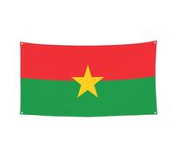 Drapeau du Burkina Faso Bannière de vacances à suspendre, Halloween, fête de Noël, bannière de rassemblement d'amis, bannière décorative 177,8 x 88,9 cm