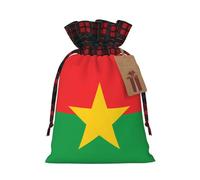 Drapeau du Burkina Faso Sac de Rangement Léger et Beau Imprimé Mode Petit Cordon de Serrage pour Divers Festivals