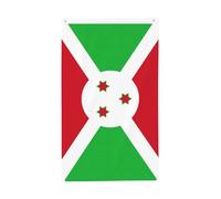 Drapeau du Burundi de 0,9 x 1,5 m. Imprimé double face, vertical, tissu 100 % polyester, couleurs vives et durables.