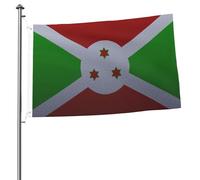 Drapeau du Burundi, drapeaux à effet tricot pour extérieur, 2 x 3 pieds, double face, robuste, pour maison, cour, festival, décoration de jardin extérieur, drapeau de bienvenue
