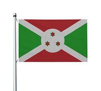 Drapeau du Burundi, drapeaux d'extérieur, 90 x 150 cm, double face, en polyester robuste, pour la maison, la cour, le festival, la décoration de jardin extérieur, drapeaux de bienvenue