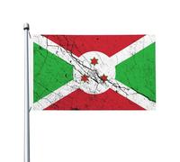 Drapeau du Burundi, effet texturé, pour extérieur, 90 x 150 cm, double face, en polyester robuste, pour décoration de jardin, maison, festival, extérieur, bienvenue