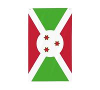 Drapeau du Burundi pour maison, cour, 91 x 152 cm, bannière de vœux avec œillets, décoration d'intérieur et d'extérieur