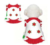 Drapeau du Burundi S Vêtements pour animaux de compagnie pour petits chiens - Tenue d'été mignonne pour chiot, vêtements doux et respirants pour chat