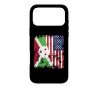 Drapeau du Burundi USA Vieilli - Demi-Américain Coque pour iPhone 17 Pro Max